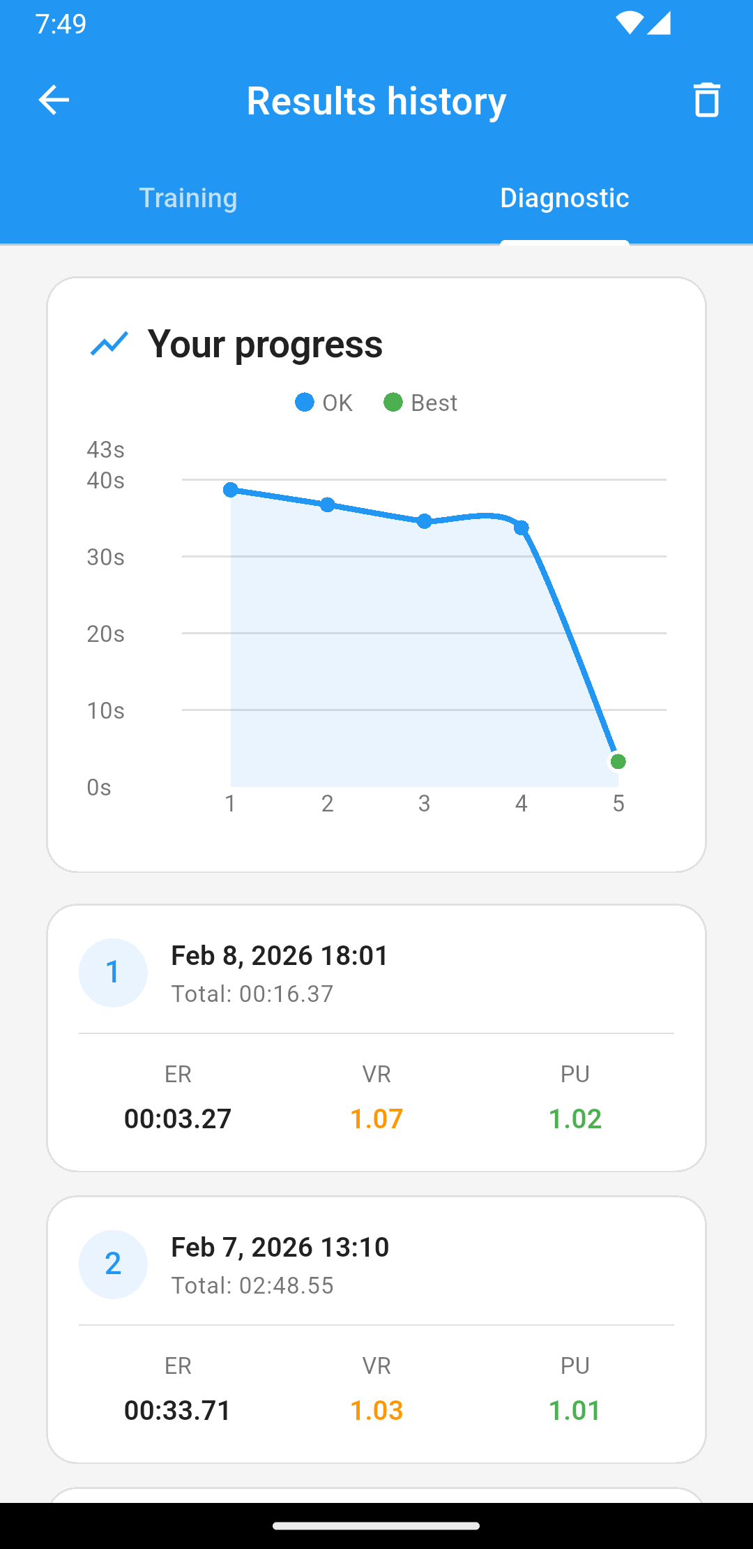 Schulte Table app screenshot 3